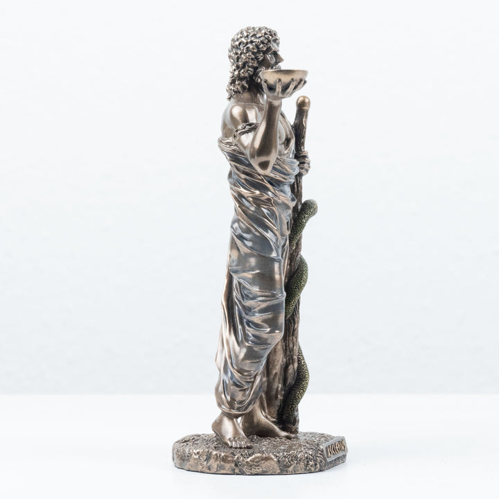 Asklepios Statue Griechischer Gott der Medizin (Kaltguss-Bronze Skulptur)