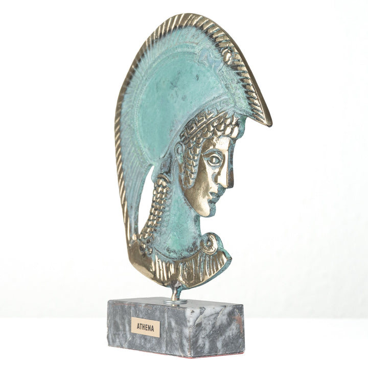 Athene Buste (Messing Skulptur)