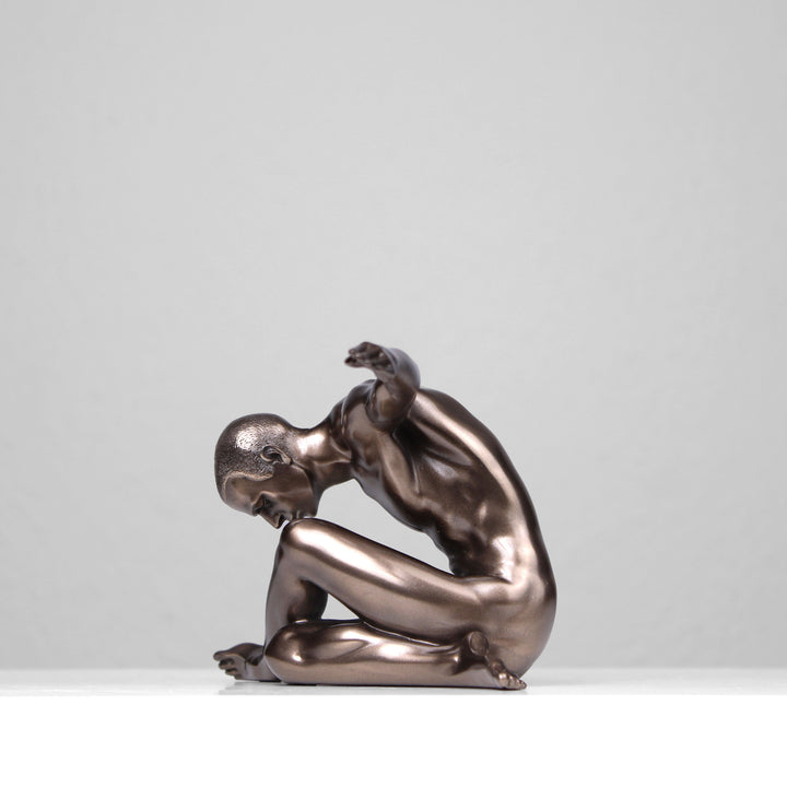 Athlet (Bronzierte Skulptur aus Kunstharz)