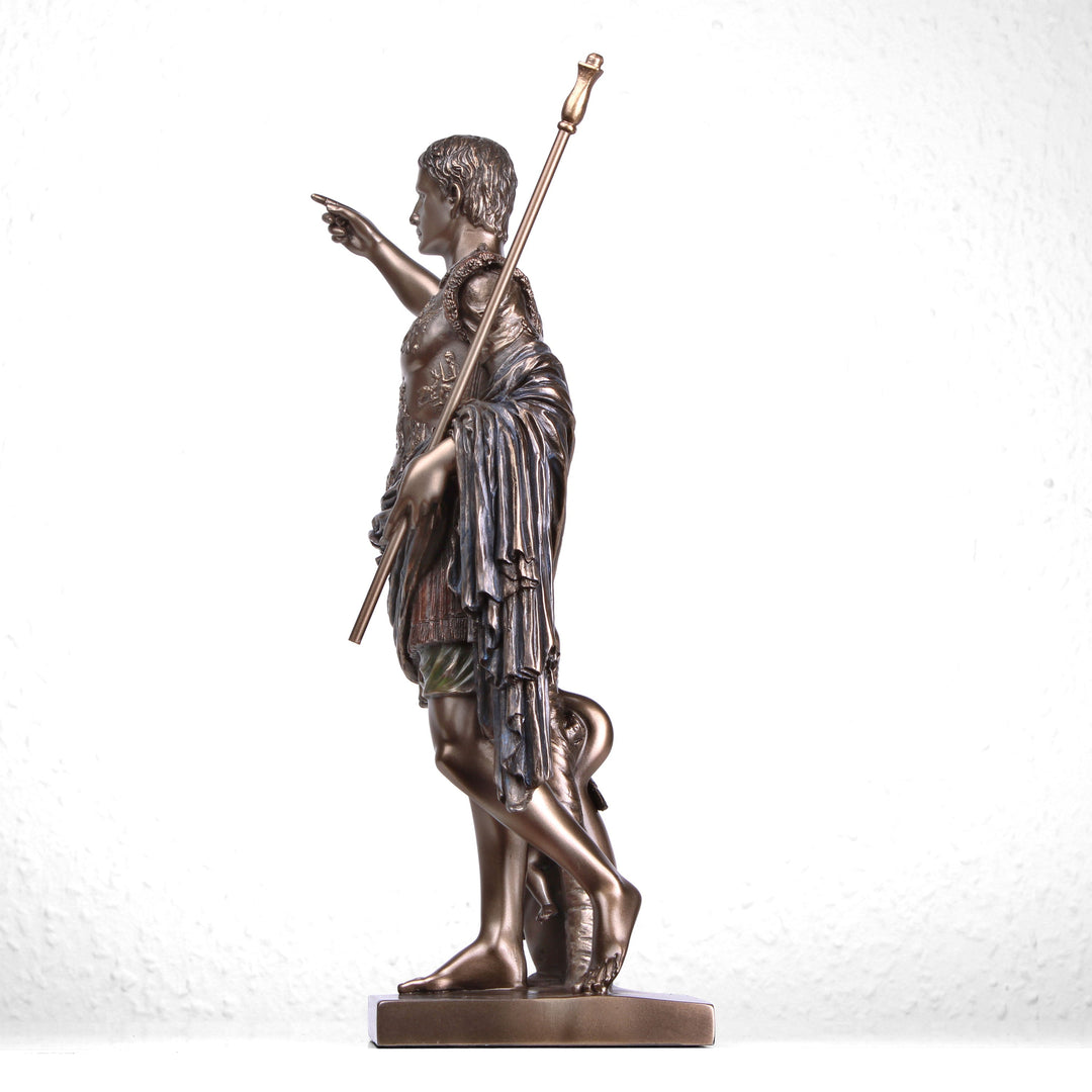 Augustus von Prima Porta (Bronzierte Skulptur aus Kunstharz)