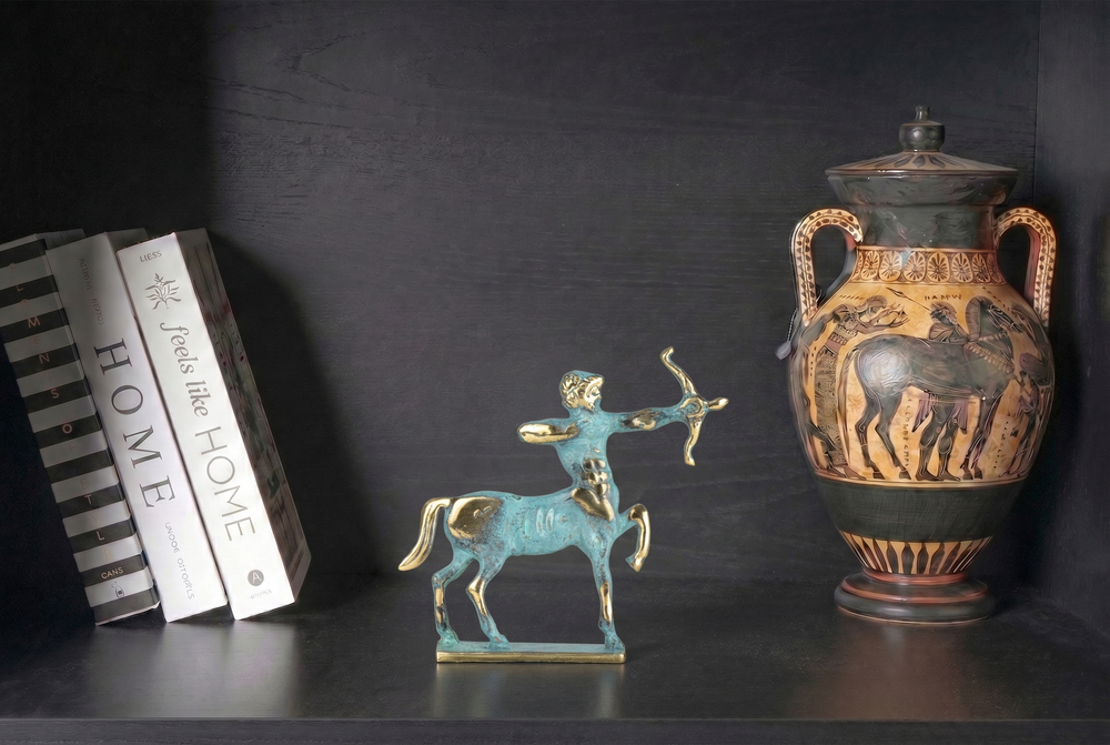 Zentaur Statue — Schütze der griechischen Mythologie (Messingskulptur)