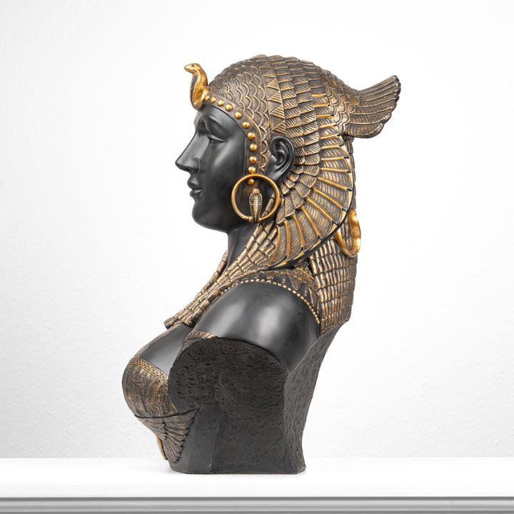 Kleopatra Büste – Königin von Aegypten (Schwarz und Gold)