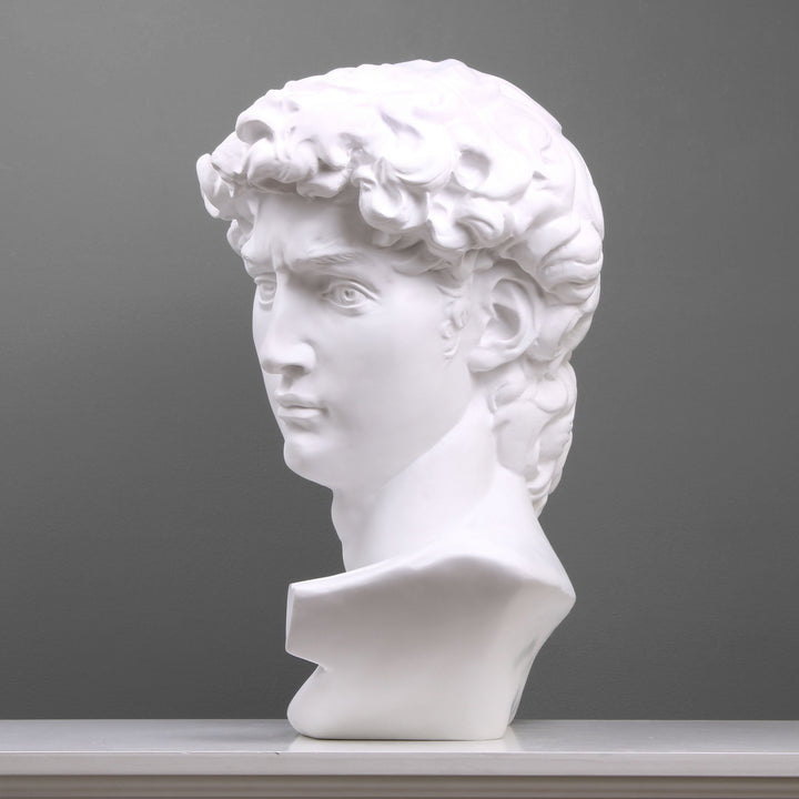 Große Michelangelo David Büste (Weiß)