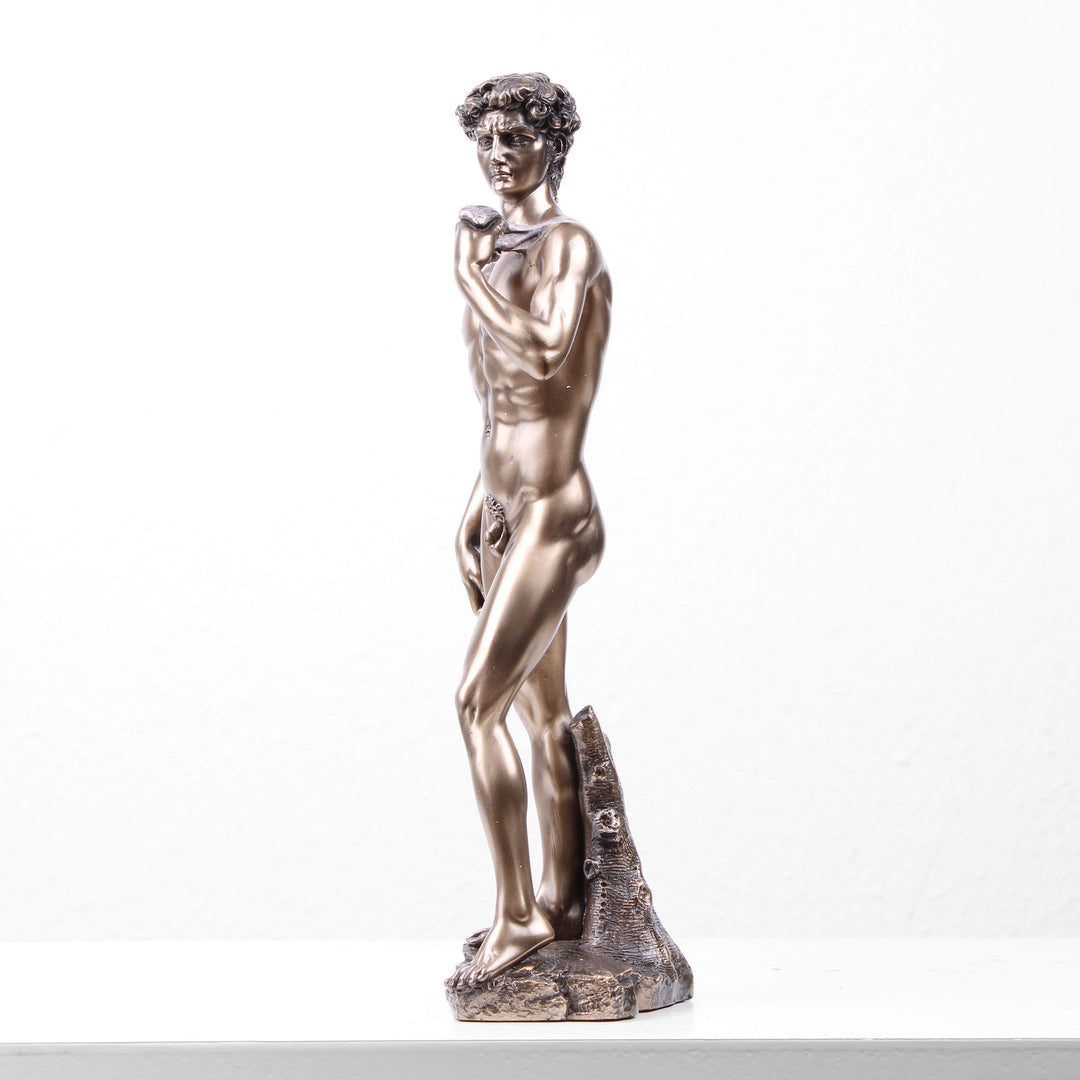 David von Michelangelo (Bronzierte Skulptur aus Kunstharz)