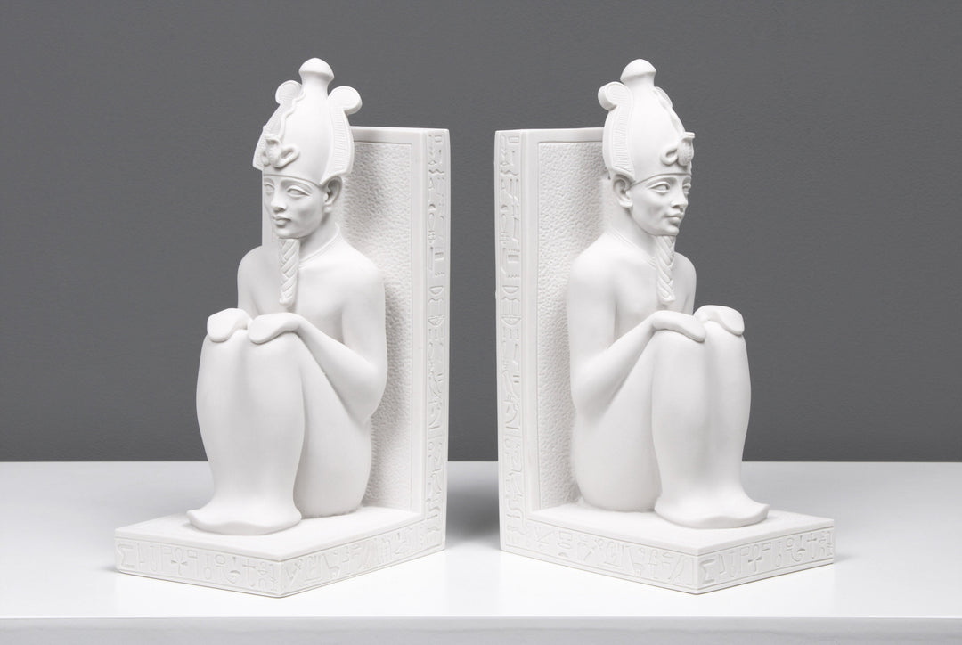 Ägyptische Buchstütze - Osiris Statue im Paar