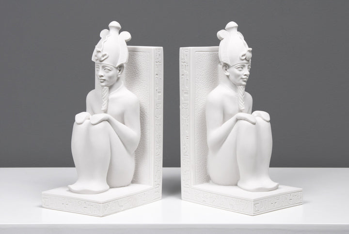 Ägyptische Buchstütze - Osiris Statue im Paar
