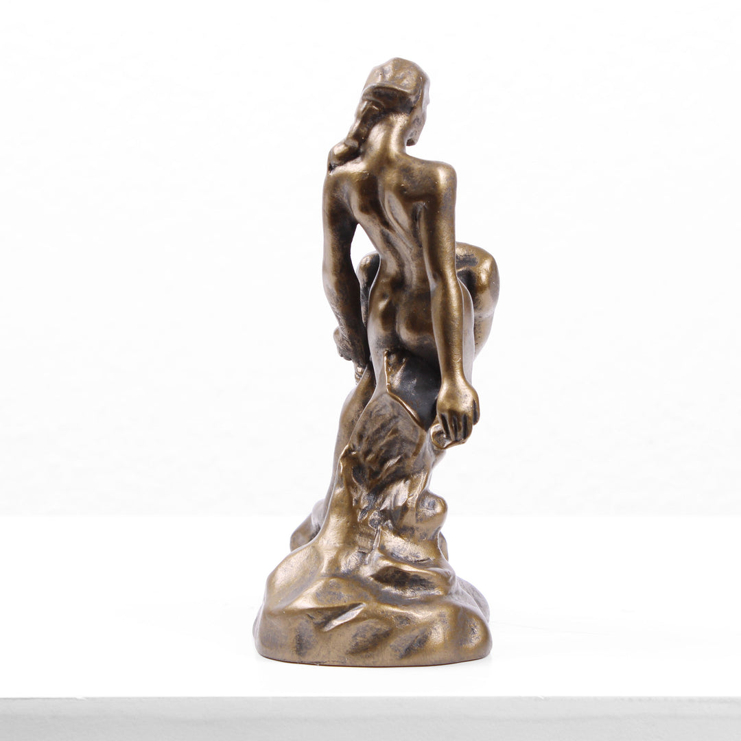 Ewiges Idol Statue (Liebespaar von Rodin) – Bronzierte Skulptur aus Kunstharz