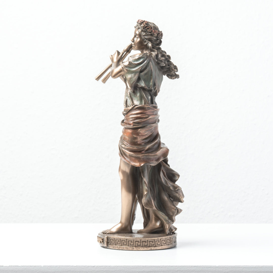 Euterpe Muse der Musik Skulptur (Kaltguss-Bronze)