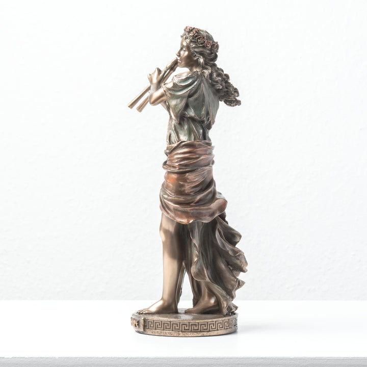 Euterpe Muse der Musik Skulptur (Kaltguss-Bronze)