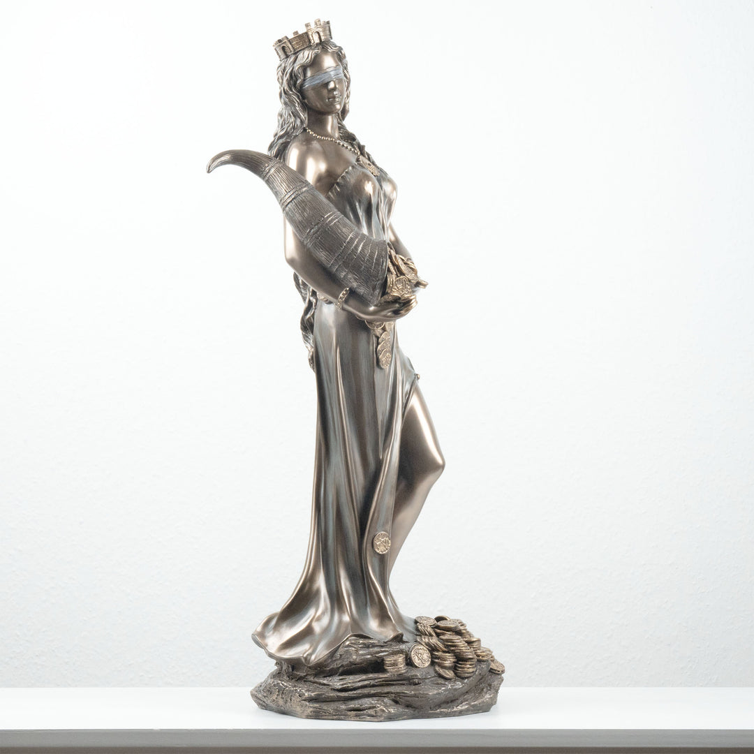 Fortuna Statue Griechische Goettin des Gluecks (Kaltguss-Bronze Skulptur)