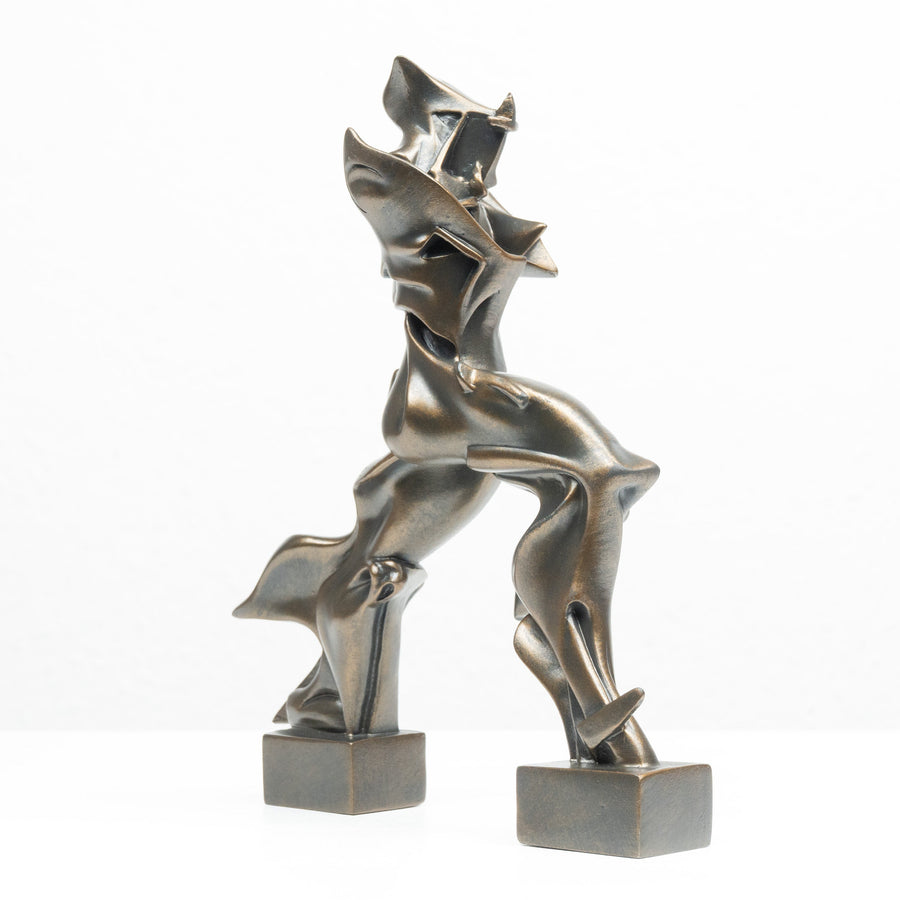 Futuristische Mann Skulptur von Boccioni (Bronzierte Statue aus Kunstharz)
