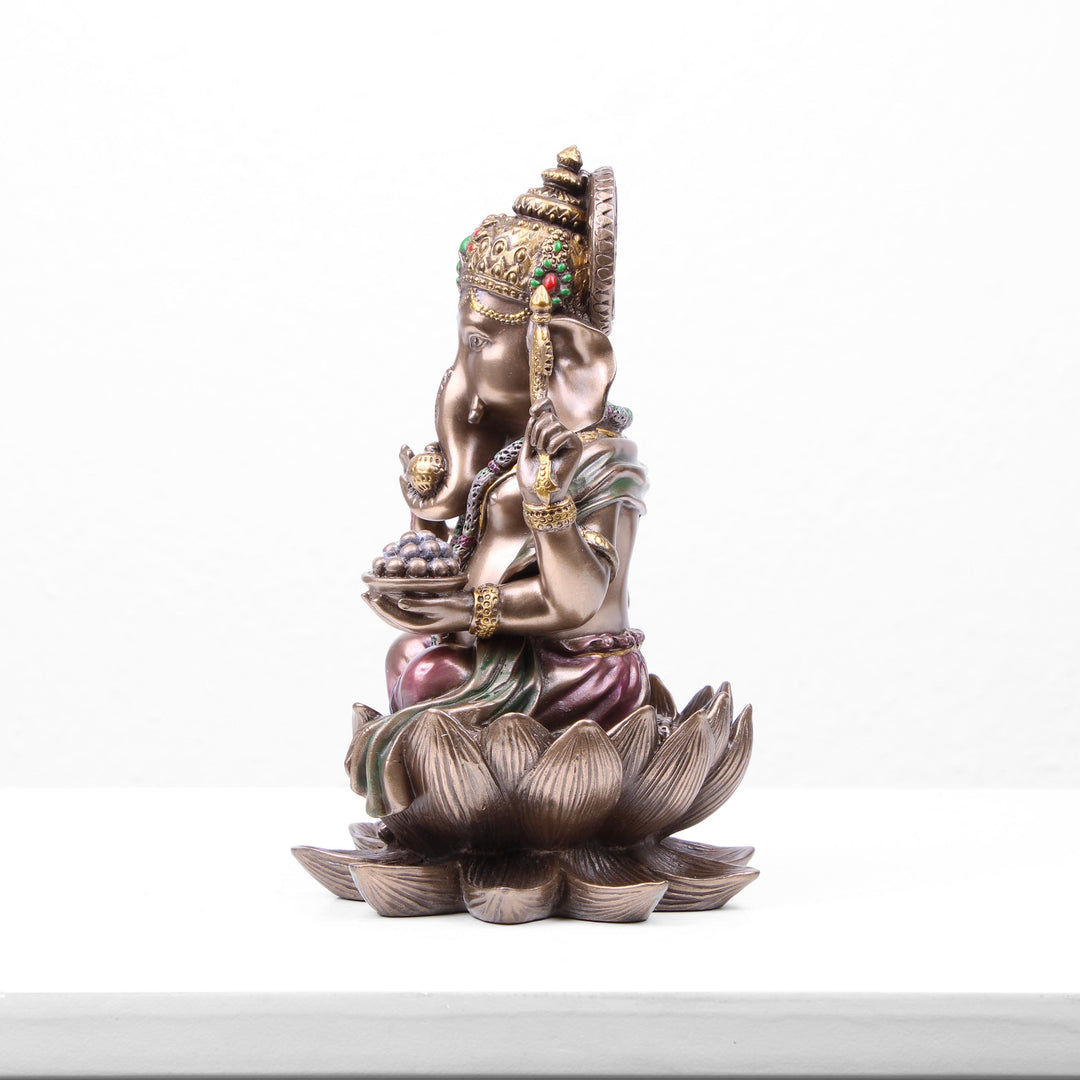 Ganesha Indischer Gott Statue (Kaltguss-Bronze Skulptur)