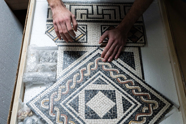 Geometrischer Teppich Marmor-Mosaik