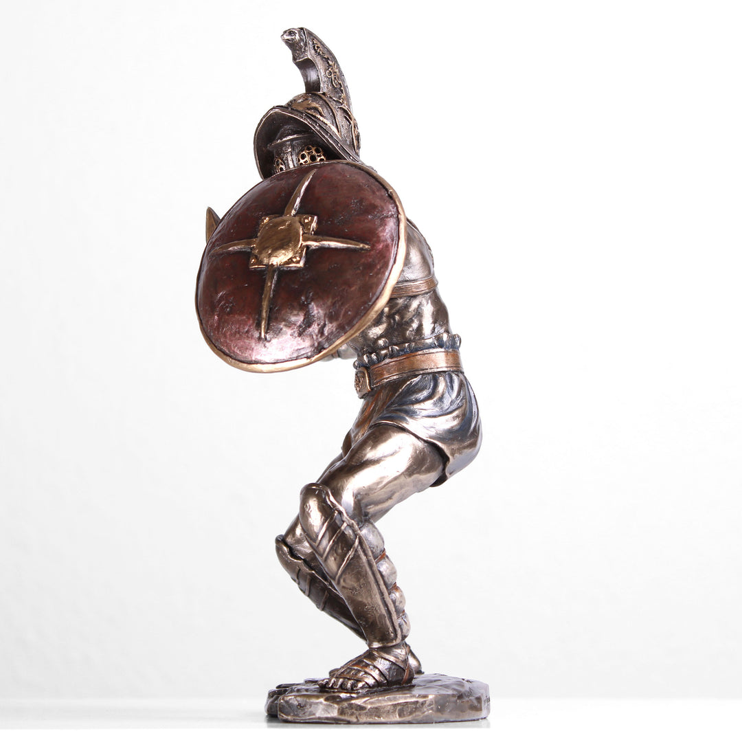 Gladiator (Bronzierte Skulptur aus Kunstharz)