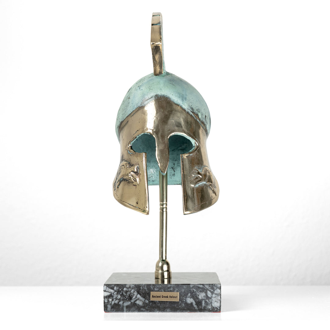 Griechischer Hoplitenhelm (Messing Skulptur)