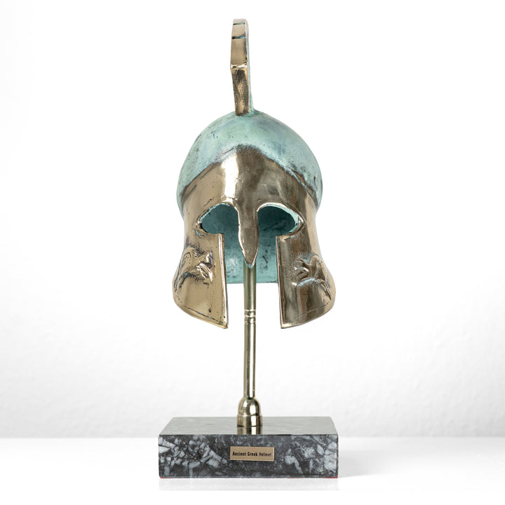 Griechischer Hoplitenhelm (Messing Skulptur)