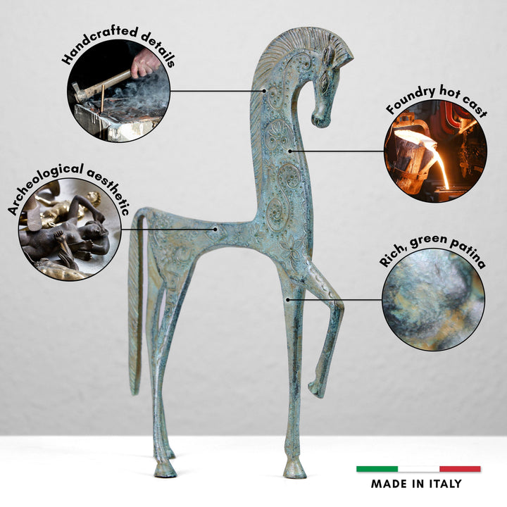 Griechisches Pferd Statue (Bronze, Groß)