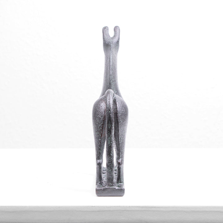 Griechisches Pferd Statue (Bronzierte Skulptur aus Kunstharz)