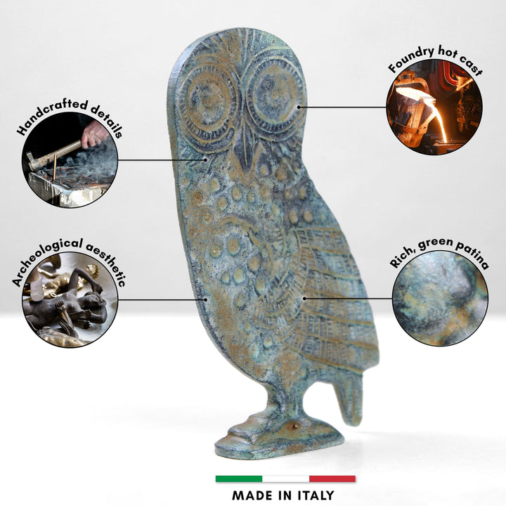Griechische Eulen Skulptur (Bronze)
