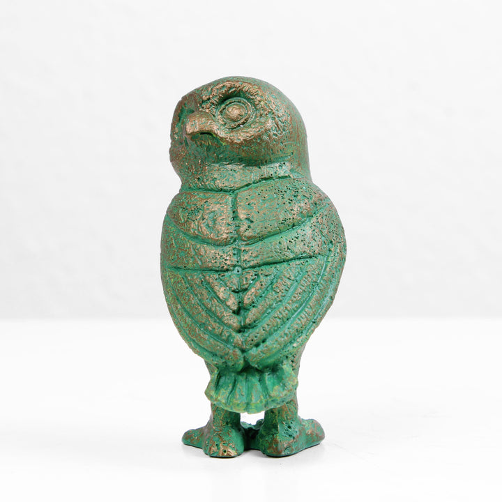 Griechische Eule Statue (Bronzierte Skulptur aus Kunstharz)
