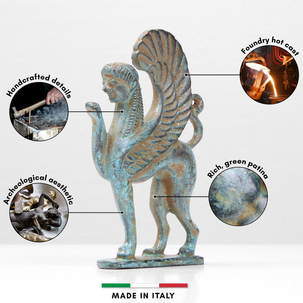 Griechische Sphinx Statue (Bronze)