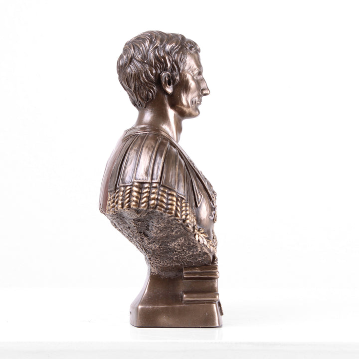 Julius Caesar Büste (Bronzierte Skulptur aus Kunstharz)