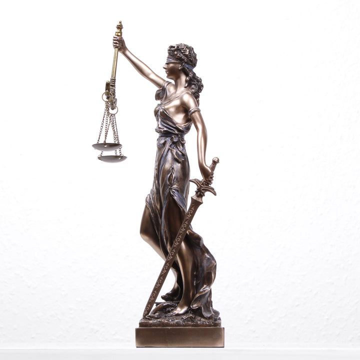 Justitia (Bronzierte Skulptur aus Kunstharz)