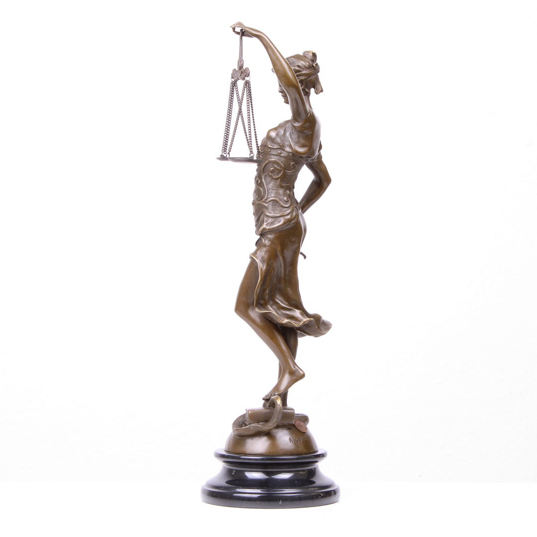 Göttin der Gerechtigkeit Statue (Bronze, Wachsguss)