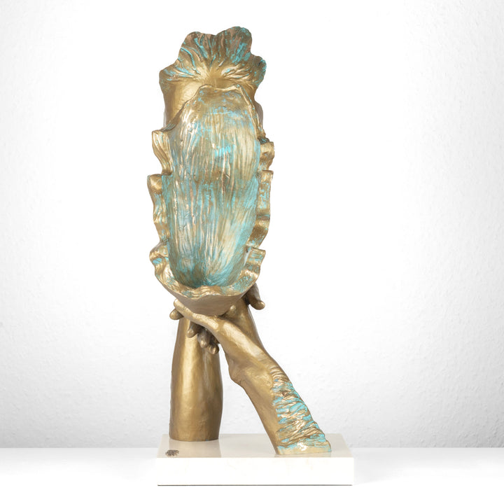 Liebespaarfigur „Caress“ von Anglada auf Marmorsockel