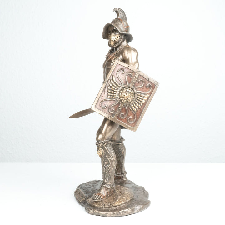Murmillo Gladiator (Bronzierte Skulptur aus Kunstharz)