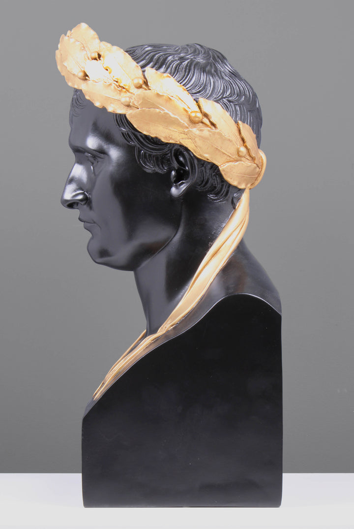 Napoleon als Caesar Büste (Schwarz und Vergoldet)