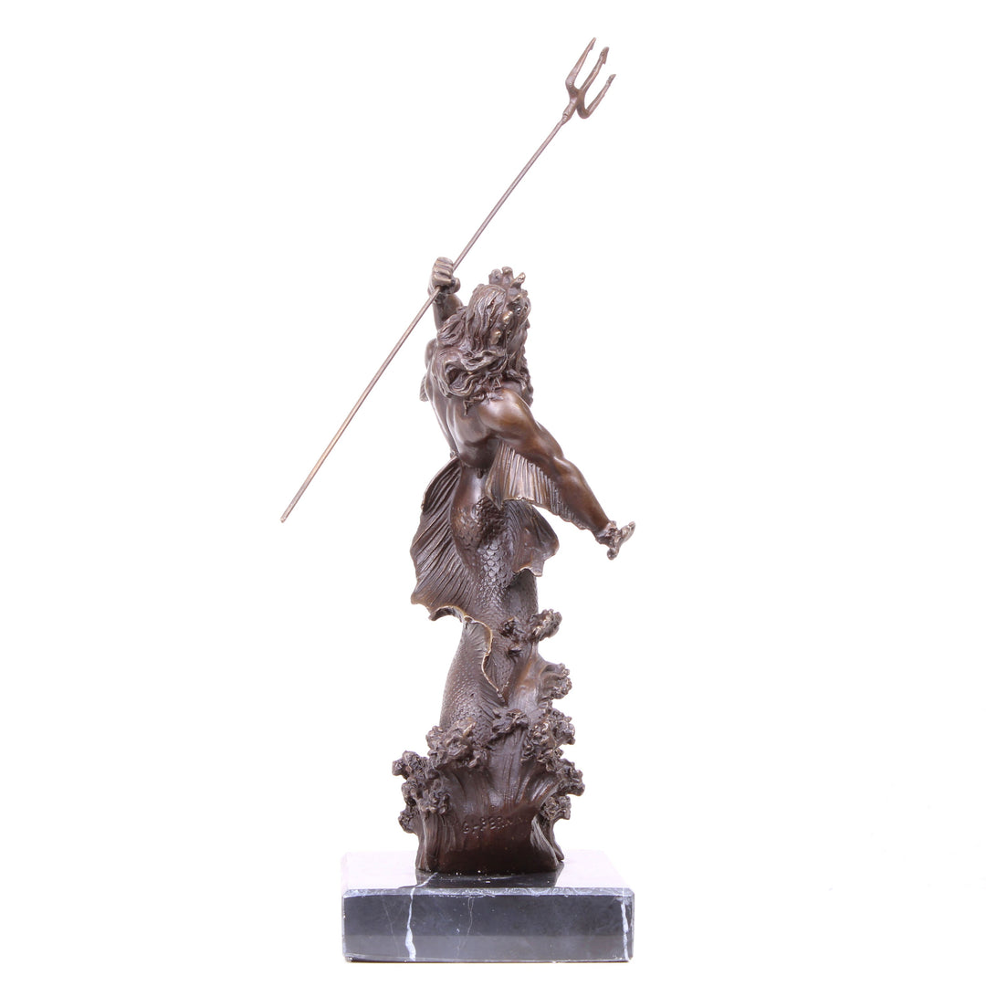 Poseidon Statue (Bronze, Wachsguss)