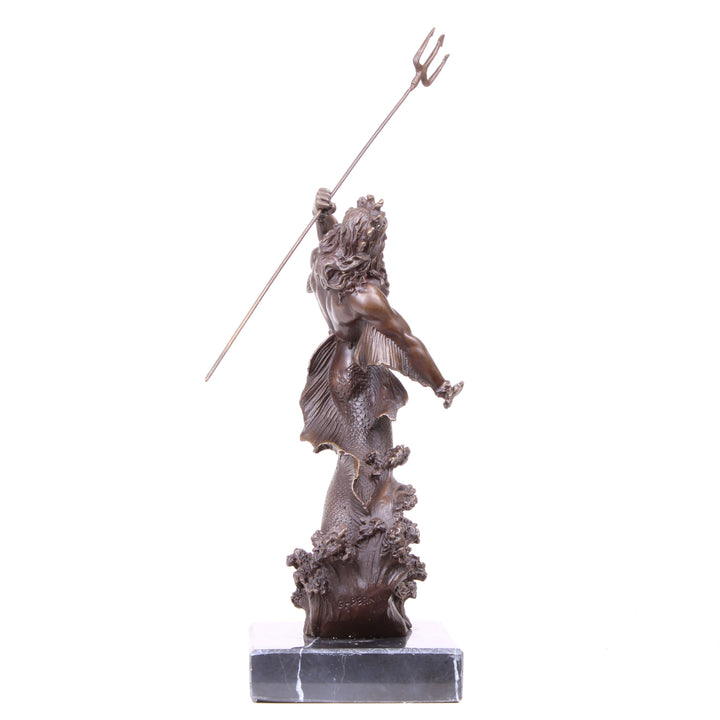 Poseidon Statue (Bronze, Wachsguss)
