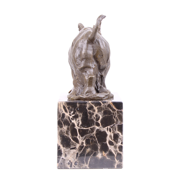 Nashorn Statue (Bronze, Wachsguss)