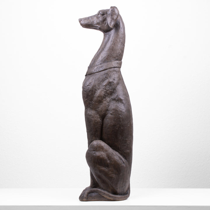 Sitzender Windhund Statue (Kunstharz)
