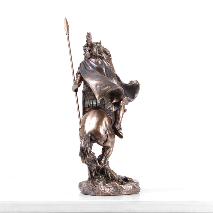 Alexander der Große Reiterstatue (Bronzierte Skulptur aus Kunstharz)