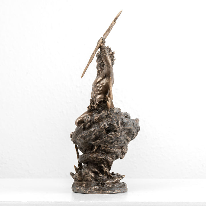 Taranis Statue — Keltischer Gott des Donners (Kaltgussbronze-Skulptur)