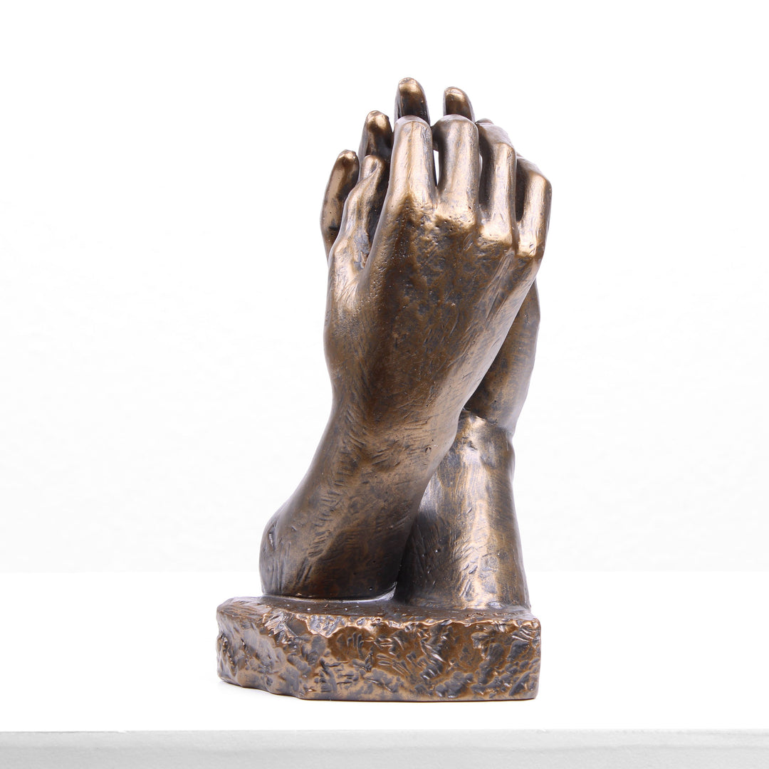 Die Kathedralen-Hand Statue von Rodin (Bronzierte Skulptur aus Kunstharz)