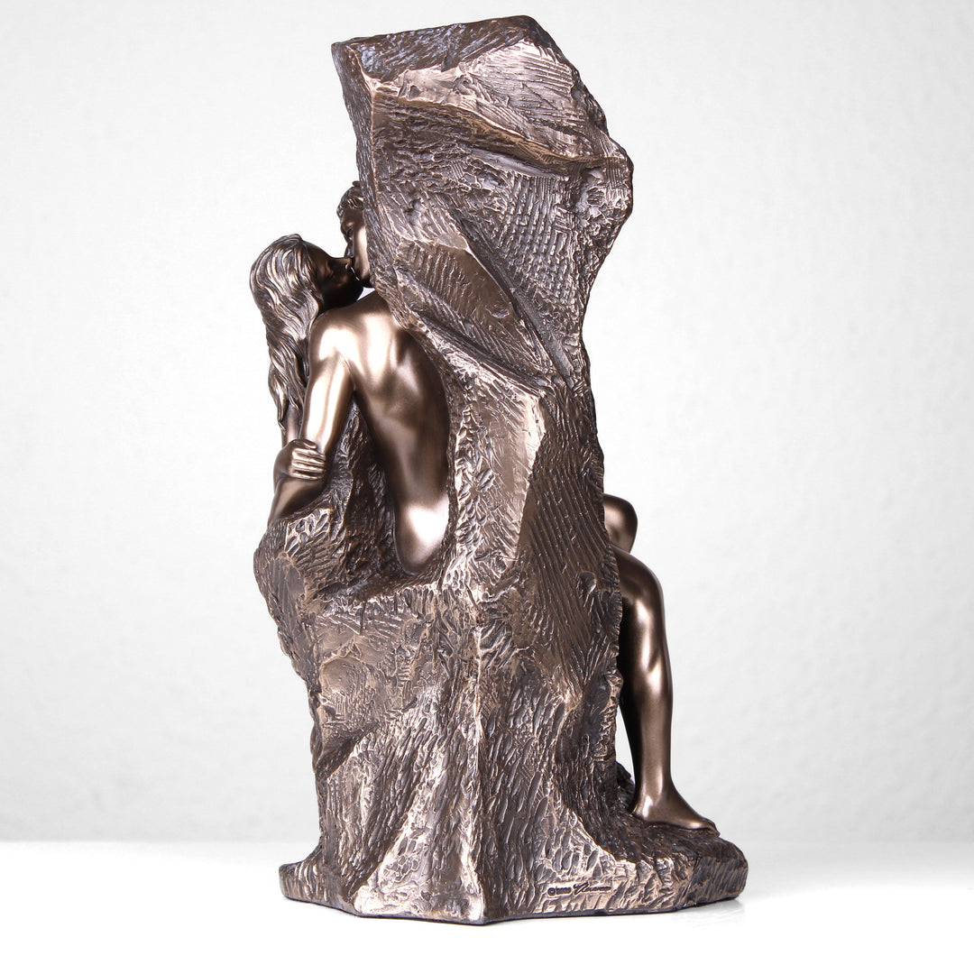 Der Kuss von Rodin (Bronzierte Skulptur aus Kunstharz)