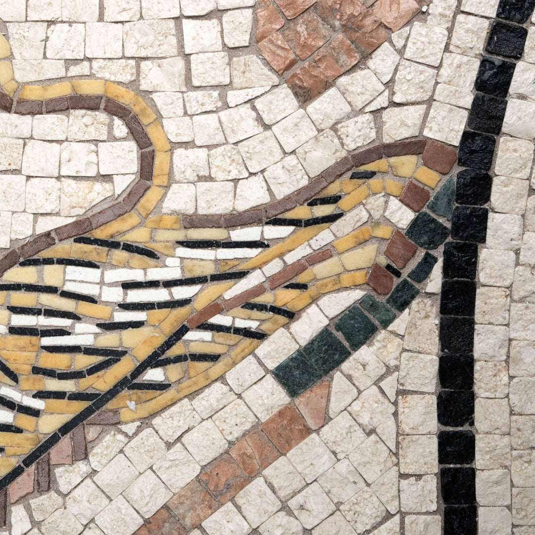 Tiger Marmor-Mosaik (Fragment)