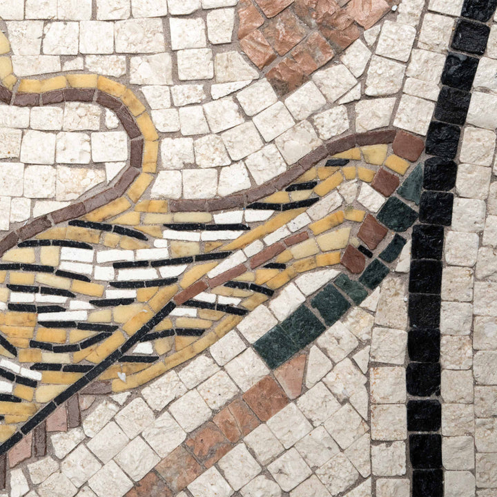 Tiger Marmor-Mosaik (Fragment)