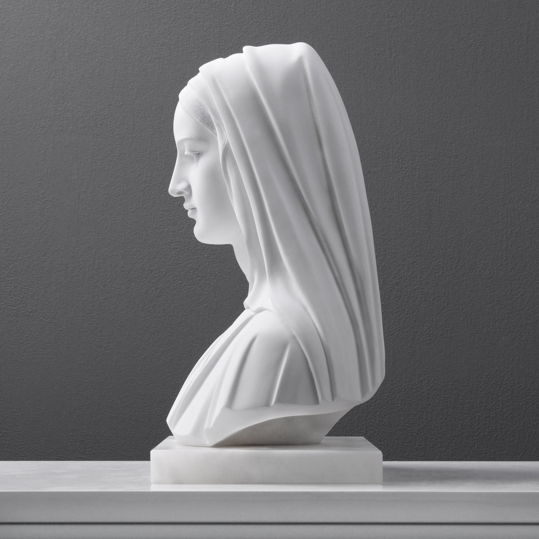 Verschleierte Madonna Büste Skulptur (Groß)