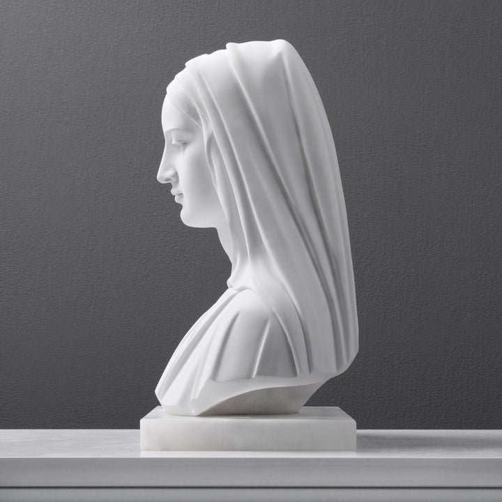 Verschleierte Madonna Büste Skulptur (Groß)