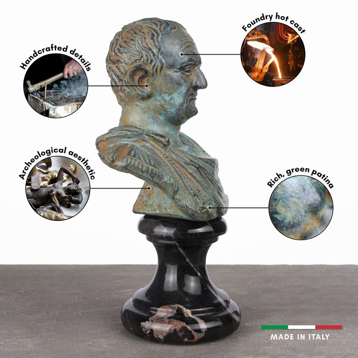 Vespasian Büste (Grüne Bronze)