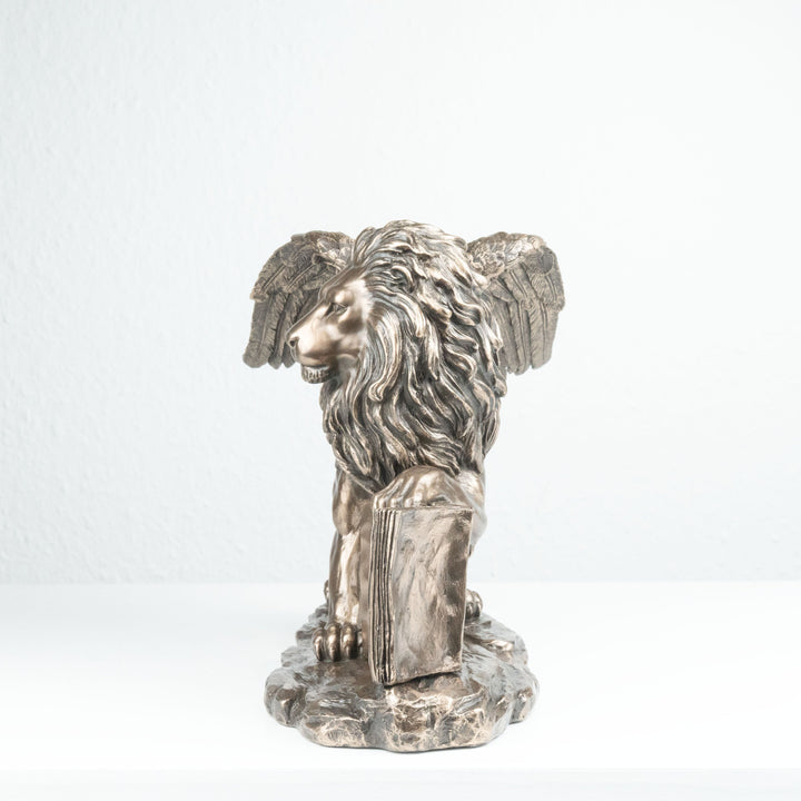 Geflügelter Löwe Symbol von Venedig (Bronzierte Skulptur aus Kunstharz)