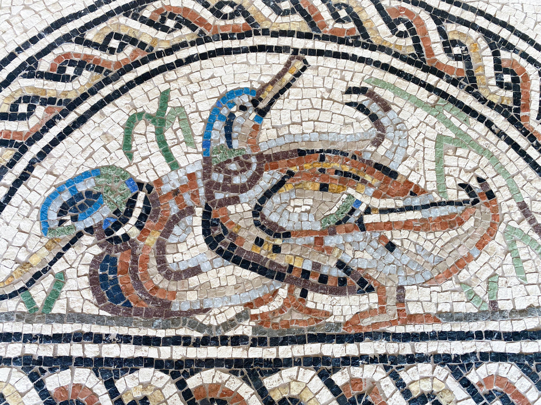 Enten aus den Jahreszeiten Marmor-Mosaik