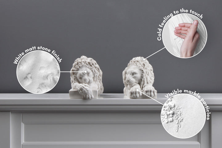 Canova Löwen Statuen im Paar (Klein)