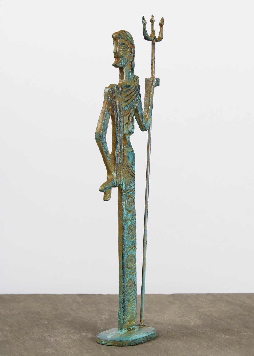Poseidon Statue (Bronze, Klein) – Gott des Meeres