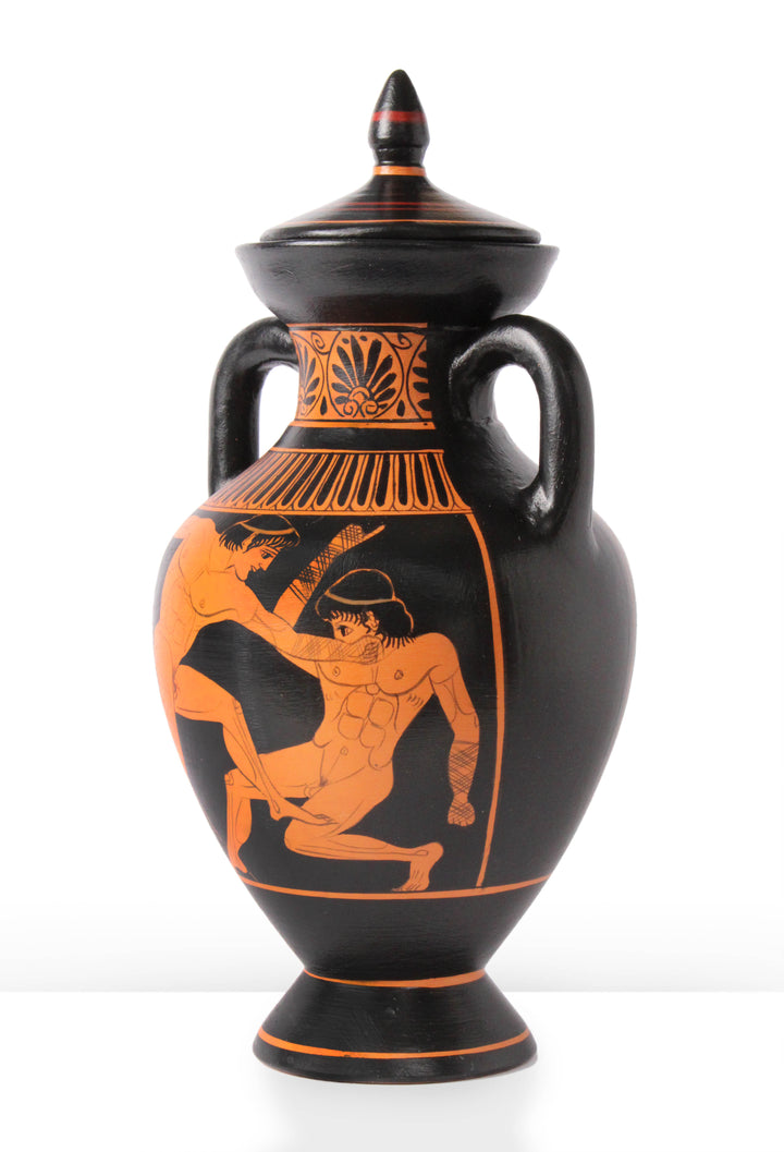 Antike griechische rotfigurige panathenaeische Amphore mit Athena