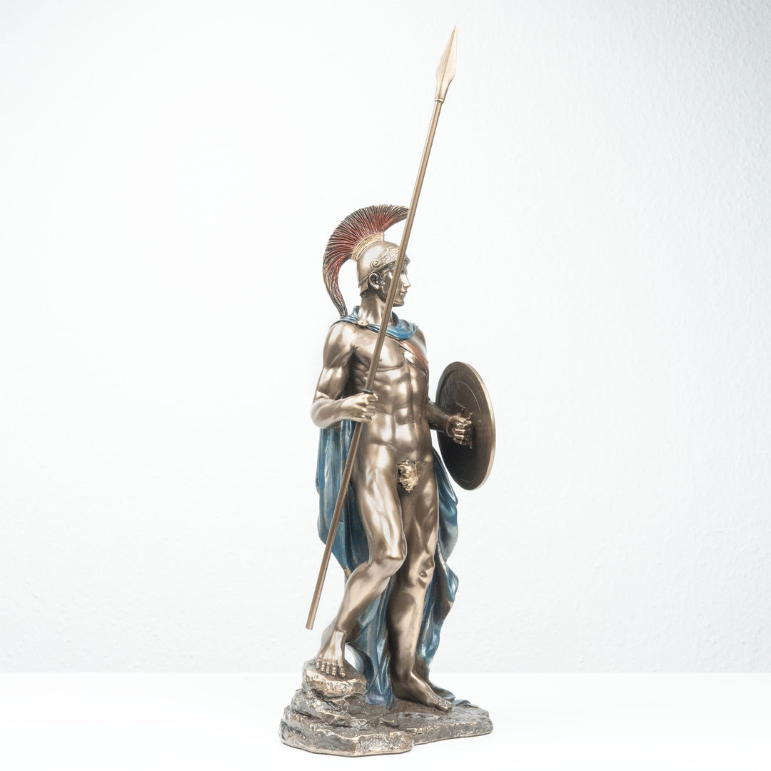Ares Griechischer Kriegsgott (Bronzierte Skulptur aus Kunstharz)